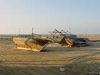 Stranded old fishing dhows